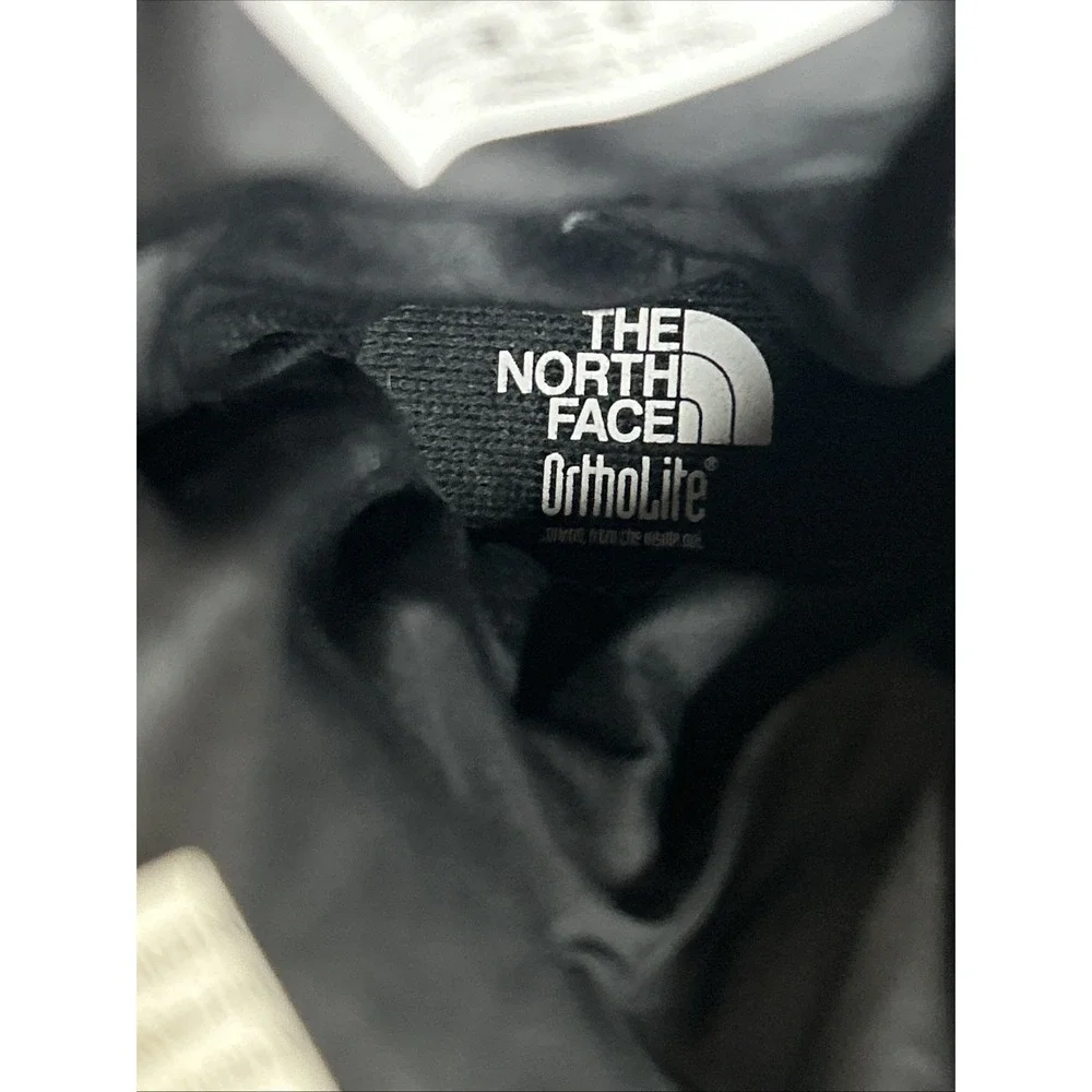 The North Face Sz 6 Nuptse Boots Black Goose Down Faux Fur Winter Snow Grip Puff